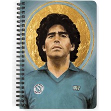 Astak Maradona Baskılı Ahşap Kapaklı Defter 15X20 cm DFT4540