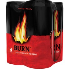 Burn Enerji Içeceği 250 ml 4'lü