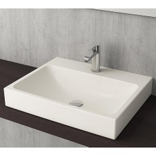 Bocchi Scala Tezgah Üstü Lavabo 60 cm Parlak Beyaz 1077-001-0126
