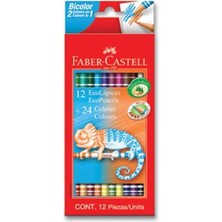 EKS Ticaret Faber-Castell 5171120612 Bicolor Boya Kalemi, 24 Renk