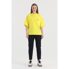 Origami Kısa Kollu Cep Işlemeli Sweatshirt