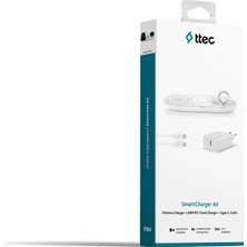 Ttec Smartcharger Air Iphone+Apple Watch Uyumlu+Airpods Kablosuz Hızlı Şarj Aleti ve Pd 20W Seyahat Şarj Aleti