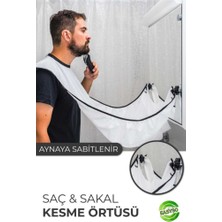 Temizlenebilir Evde Saç Sakal Traş Önlüğü, Sakal Kesme Örtüsü Traş Önlüğü