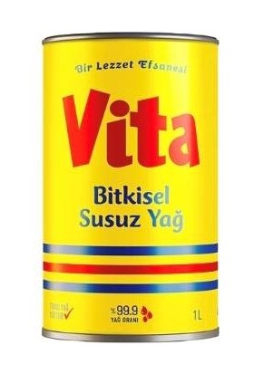 Vita Bitkisel Katı Susuz Margarin 1 Lt