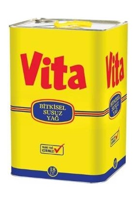 Vita Bitkisel Katı Susuz Margarin 18 Lt