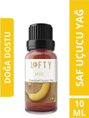 Lofty Muz  Uçucu Yağ  Buhurdanlık Esansı Konsantre Oda Kokusu Uçucu Esans Buhur Yağı 10 ml