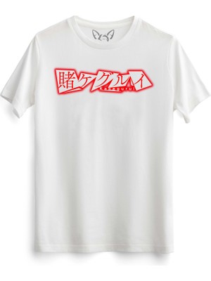 Kakegurui Anime Beyaz Tshirt