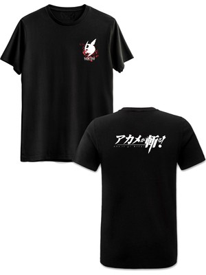 Akame Ga Kill Anime Siyah Ön Arka Tshirt