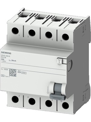Sıemens 5SV5346-6 A Tip Kaçak Akım Koruma Rölesi 63A 400V 30MA