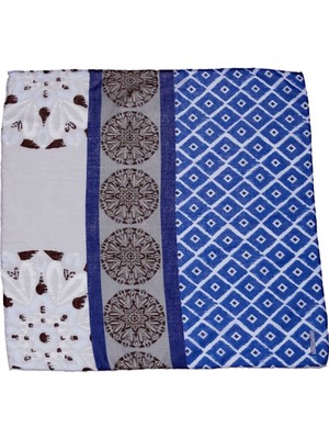 Nomads Felt Mavi Fular Bandana Ikat Desenli