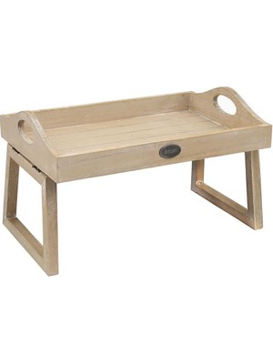 Vitale Doğal Renk Katlanabilir Ahşap Servis Tepsisi AK.JFHZ1930620