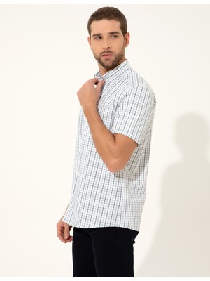 Pierre Cardin Erkek Yeşil Regular Fit Kısakol Gömlek 50249744-VR054