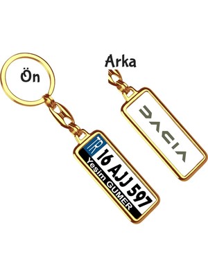 Hediye Zengini Kişiye Özel Dacia Yeni Logo Tema Plaka Anahtarlık