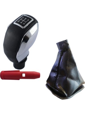 Zetoto Tofaş Doğan Slx Spor Vites Topuzu ve Körüğü Takım Siyah Renk Özel Tasarım Legend Modeli