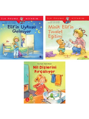 Resimli Okul Öncesi Eğitim 3 Kitap Set (Nil Dişlerini Fırçalıyor, Minik Elif’in Tuvalet Eğitimi, Elif’in Uykusu Gelmiyor) - Liane Schneider