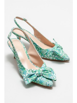 Elle Shoes Yeşil Kadın Topuklu Ayakkabı