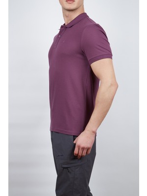Alpinist Roc Erkek Polo T-Shirt Mürdüm