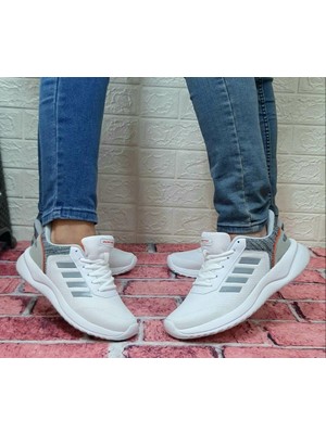 Bestof 100 Beyaz Hafif Rahat Fuspetli Yürüyüş Koşu Spor Ayakkabı