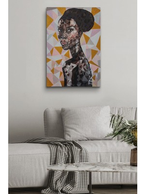 Dünyatablo Afrikalı Kadın Dekoratif Kanvas Duvar Tablosu