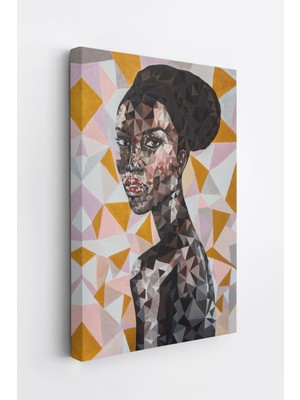 Dünyatablo Afrikalı Kadın Dekoratif Kanvas Duvar Tablosu