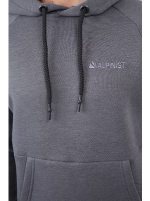 Alpinist Delta Kapşonlu Sweatshirt Antrasit