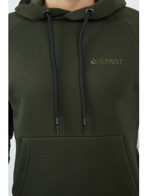 Alpinist Delta Kapşonlu Sweatshirt Haki