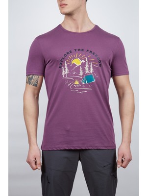 Alpinist Vide Erkek T-Shirt Mürdüm