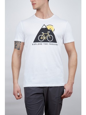 Alpinist Tarius Erkek T-Shirt Beyaz