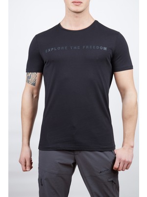 Alpinist Vassi Erkek T-Shirt Siyah