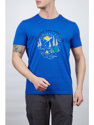 Alpinist Vide Erkek T-Shirt Sax
