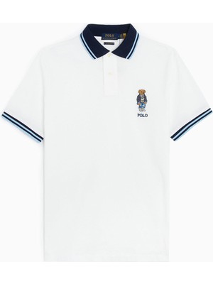 Polo Ralph Lauren Custom Slim Fit Polo Yaka Polo Bear T-Shirt