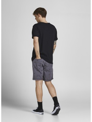 Jack & Jones 12204211_Jpstbowie Jjshorts Normal Bel Düz Koyu Gri Erkek Şort