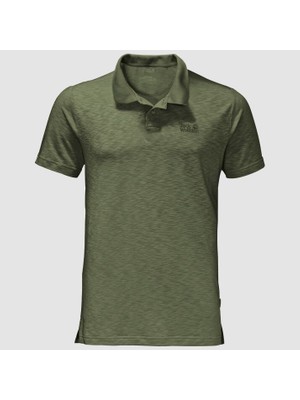Jack Wolfskin Travel Polo Men Tişört Yeşil 1804542-4129