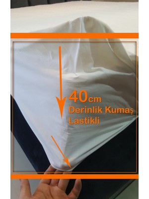 Babadağ Koleksiyon Yatak Alezi Kapitoneli Fitted (Tam Sarar) 180GR. Elyaf Pofuduk, 120X200 Pamuklu Kumaş