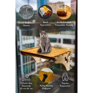 Cama Asılan Yapışan Vantuzlu Kedi Yatağı Yıkanabilir 45x30 cm ve  Battaniye 80x60cm