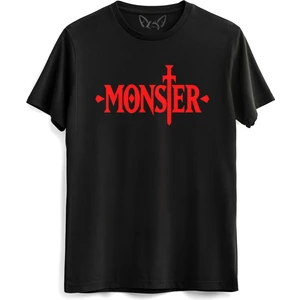 Monster Anime Siyah Tshirt