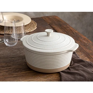 English Home Dots Stoneware Tencere 29 cm Beyaz