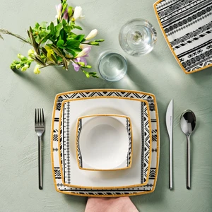 Tribal 24 Parça 6 Kişilik Porselen Yemek Takımı