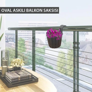 Akasya Tekli Kolay Askı Denge Aparatlı Saksı Antrasit