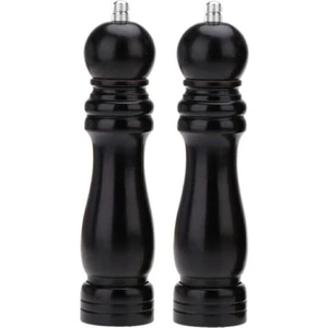 Ahşap Baharat Tuz Öğütücü Değirmen Tuzluk Baharatlık 20 cm 2'li Set