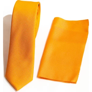 Ars Magic Box Unisex Kendinden Desenli Kravat Mendil Seti