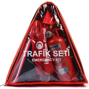Lüks Trafik Seti - Ilk Yardım Seti - Araç Yangın Tüpü - Üçgen Set