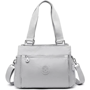 Smart Bags Krinkıl Kumaş Omuz Çantası BC 1125 - Açık Gri