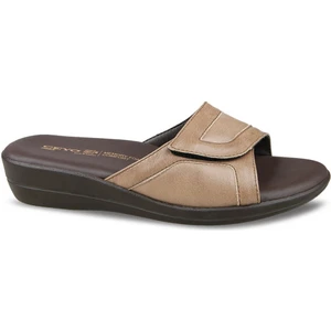 9863-36 Kemik Çıkıntısı Kadın Terlik  Vizon