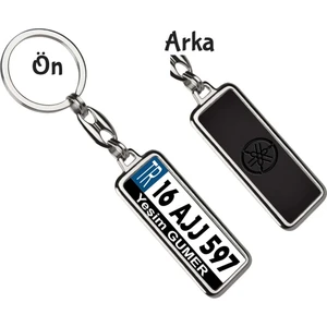 Hediye Zengini Kişiye Özel Yamaha Karbon Logo Tema Plaka Anahtarlık