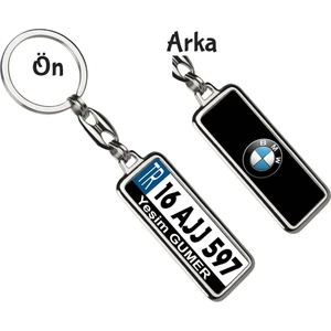 Hediye Zengini Kişiye Özel Bmw Logo Tema Plaka Anahtarlık