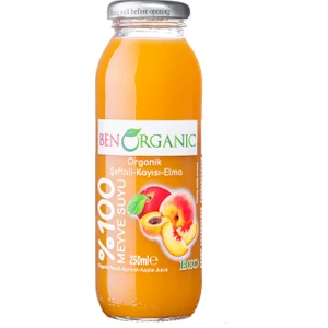Ben Organic Şeftali-Kayısı-Elma Suyu 250 ml