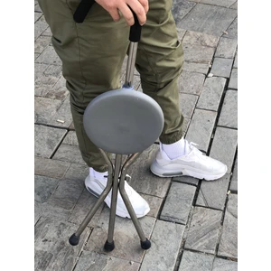Krom Baston Tabure Sandalye Oturaklı