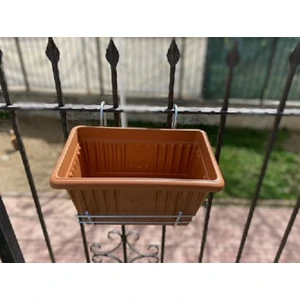 Renk Yapı Rüyası Fransız Balkon Için Asılabilir Saksı ve Saksı Askısı Plastik Dayanıklı Saksı Demir Askı No1