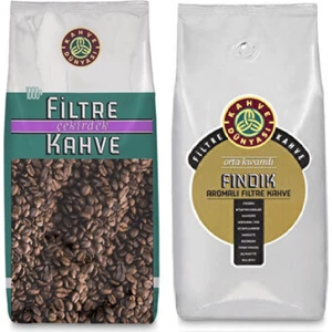 Kahve Dünyası Çekirdek Filtre Kahve 1 kg + Fındık Aromalı Çekirdek Kahve 1 kg